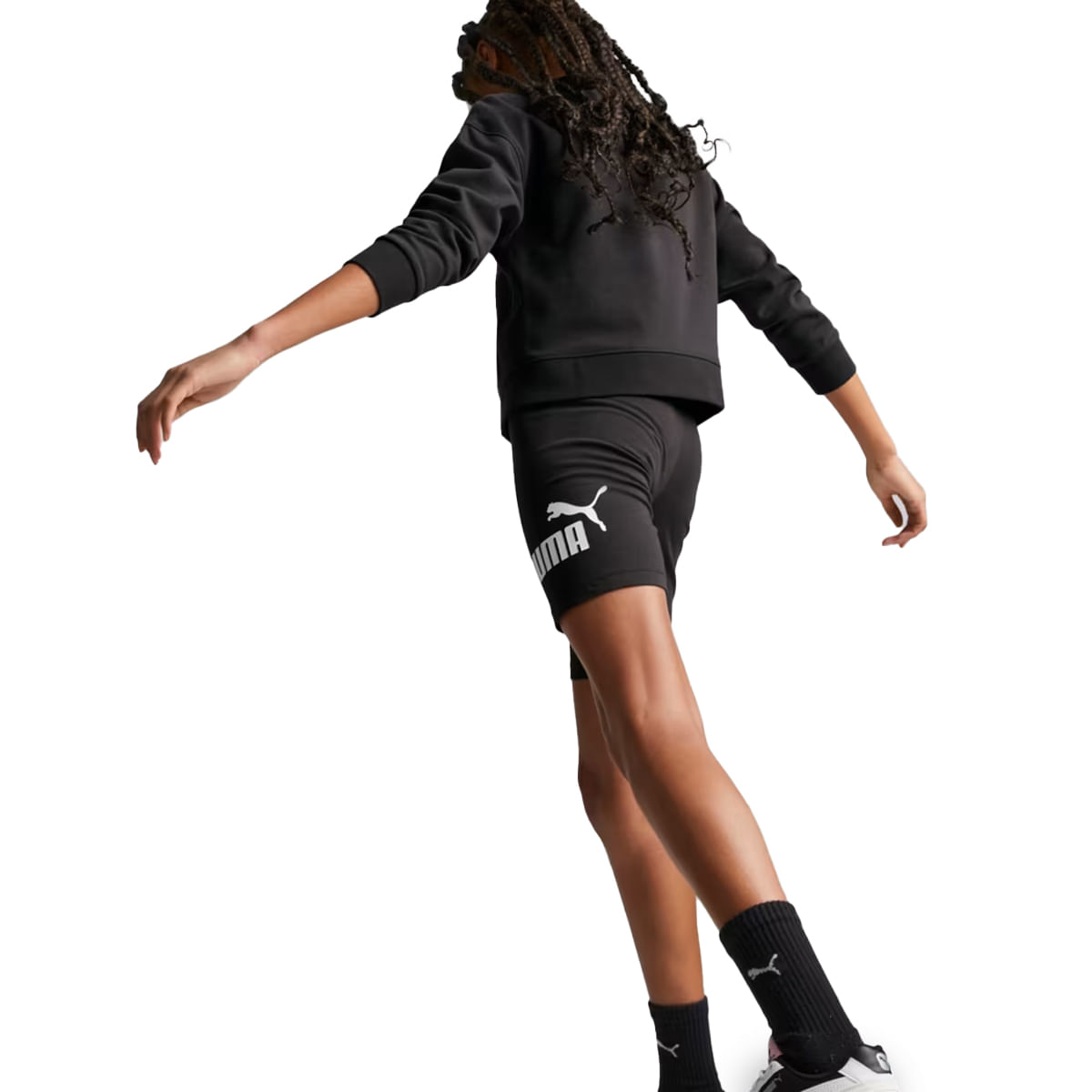 Puma Shorts PUMA-C-673497-01 JUV ESS+ LOGO Puma Black Algodao -4-